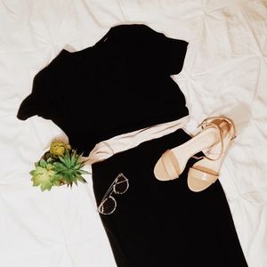 Black And Cream Top